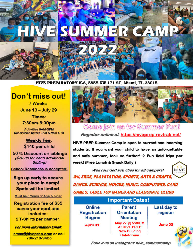 Summer Camp Registration - Hive Preparatory School